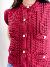Cargar imagen en el visor de la galería, Chaleco punto grueso con botones
