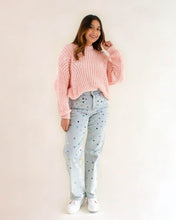 Cargar imagen en el visor de la galería, Wide leg jeans con piedras
