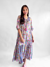 Cargar imagen en el visor de la galería, Maxi vestido hindu manga 3/4, unitalla
