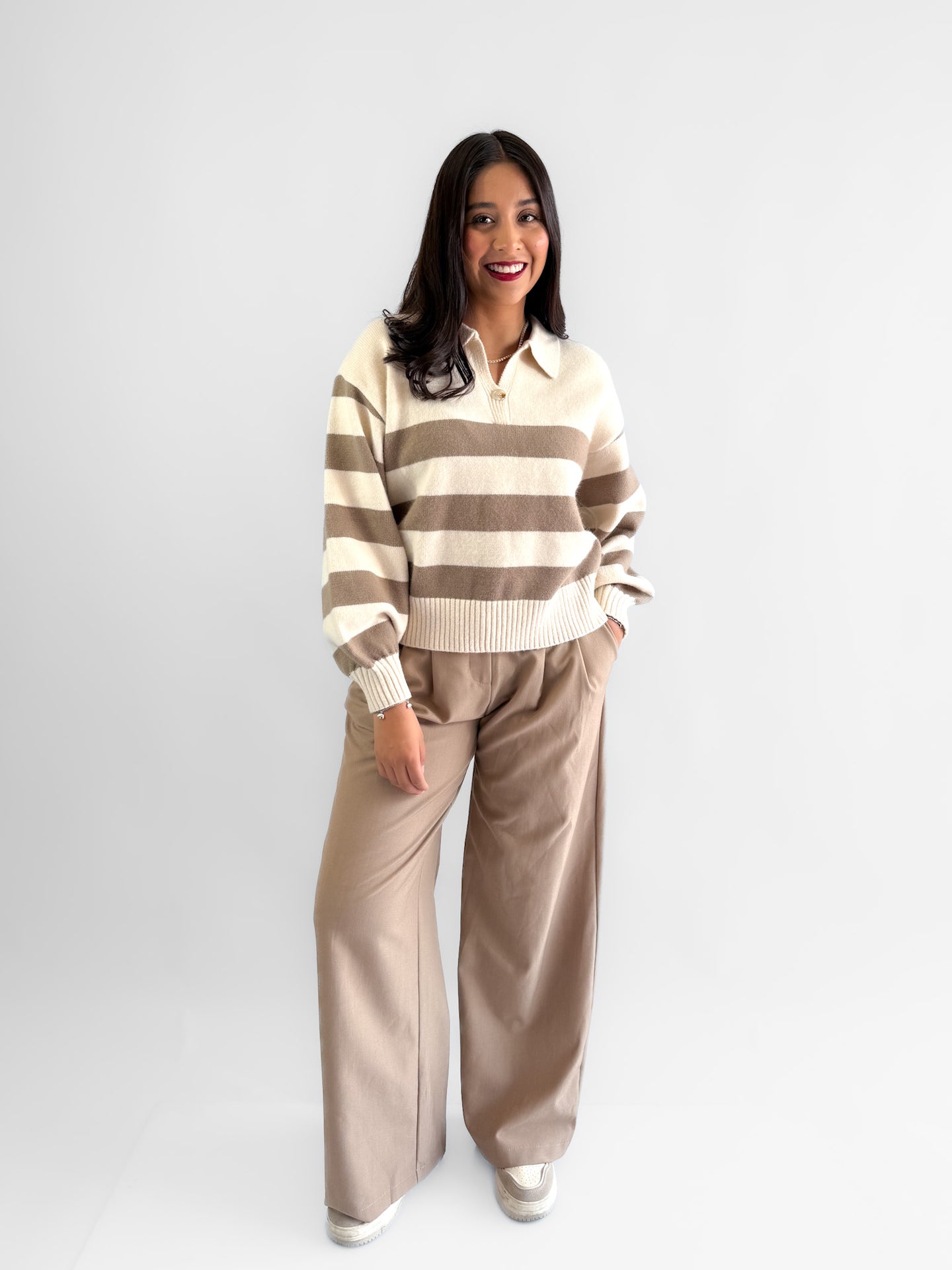 Sueter tipo polo rayado