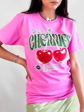 Cargar imagen en el visor de la galería, Tshirt básica oversized- Cerezas Rosa
