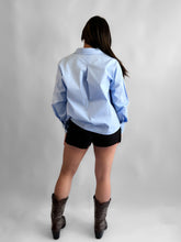 Cargar imagen en el visor de la galería, Camisa popelina con piedras- Azul

