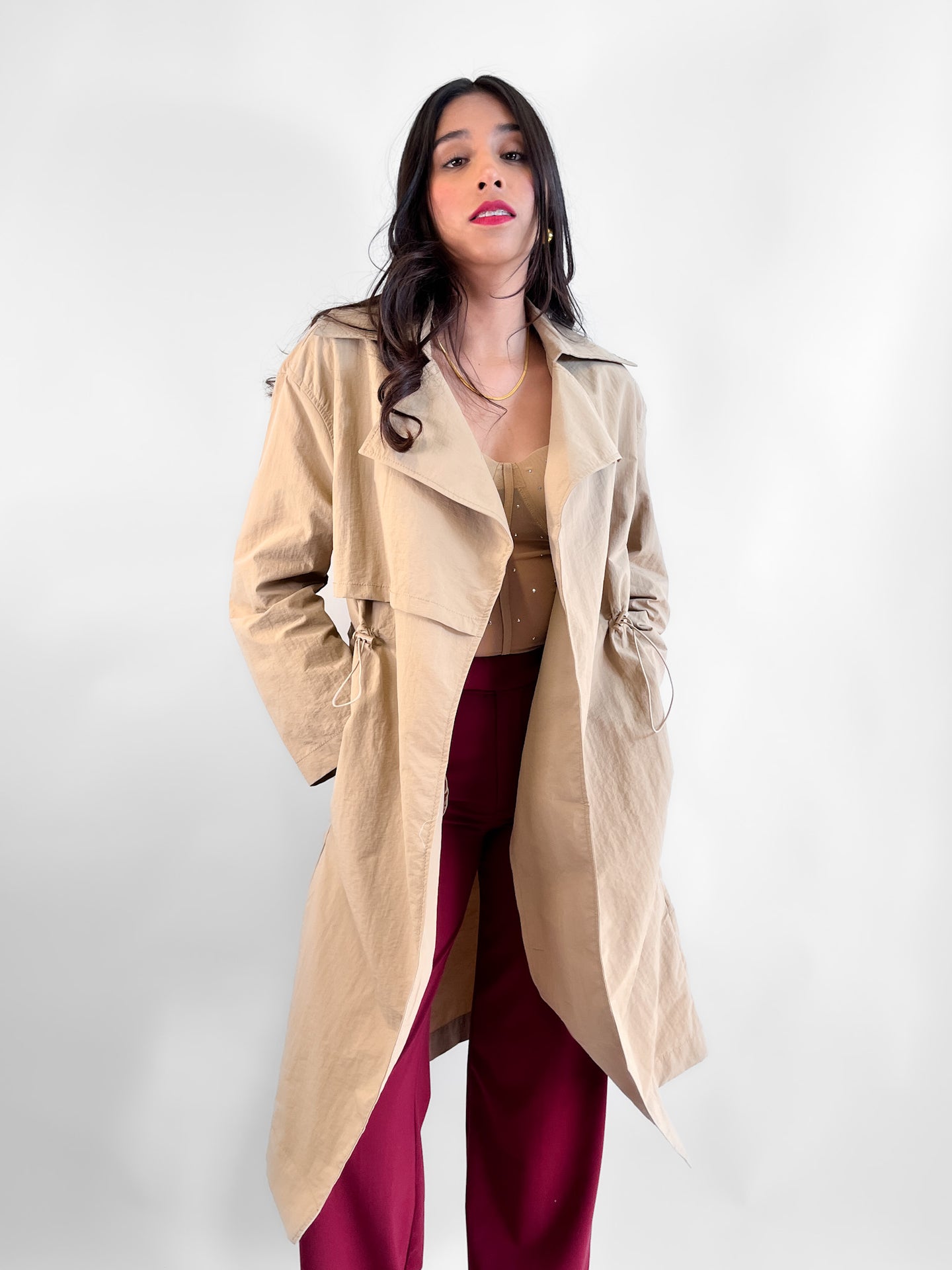 Rompevientos largo sport - Beige