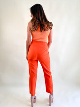 Cargar imagen en el visor de la galería, Pantalón de vestir cintura alta slim - Naranja
