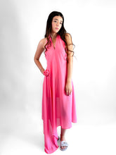 Cargar imagen en el visor de la galería, Vestido shift on halter asimétrico
