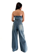 Cargar imagen en el visor de la galería, Jumpsuit cut out denim strapple
