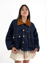 Cargar imagen en el visor de la galería, Chaqueta denim con cuello pana
