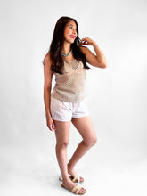 Cargar imagen en el visor de la galería, Blusa red crichet con tirante - Beige
