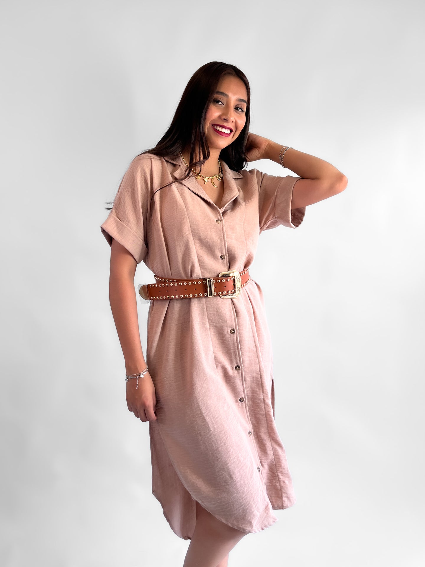 Vestido comfy con botones